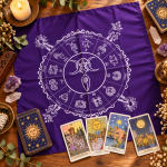 Paño + Bolsita para tarot WICCA simple - Imagen 2