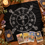 Paño + Bolsita para tarot WICCA simple
