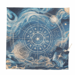 Paño+Bolsita Noche Estrellada full color 70x70cm